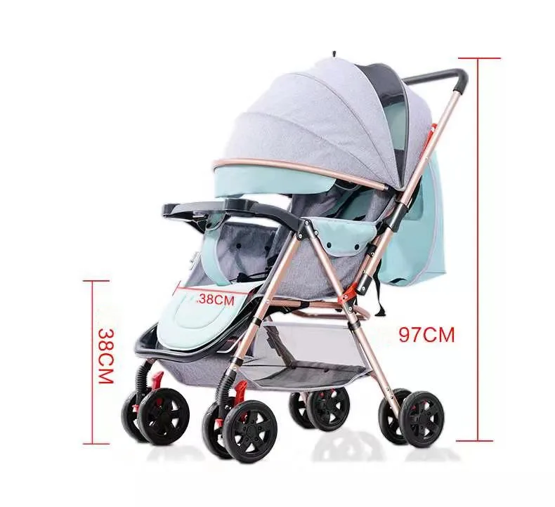 Collapsable Lightweight Stroller Foldable Buggy Magic Baby Stroller Removable Baby Carriage Stroller