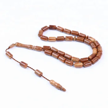 33pcs 7x10mm kuka wood round beads rosary beads tasbih beads