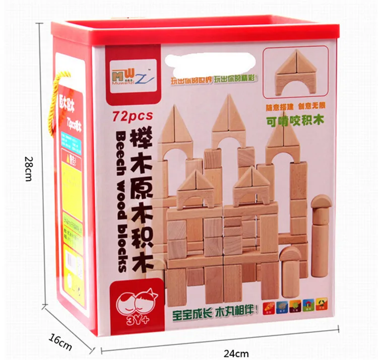 FQ бренд оптовые прямые продажи с фабрики 72 шт. образования детей деревянные блоки