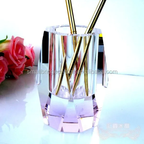 Wholesale glass pen holder for business gift