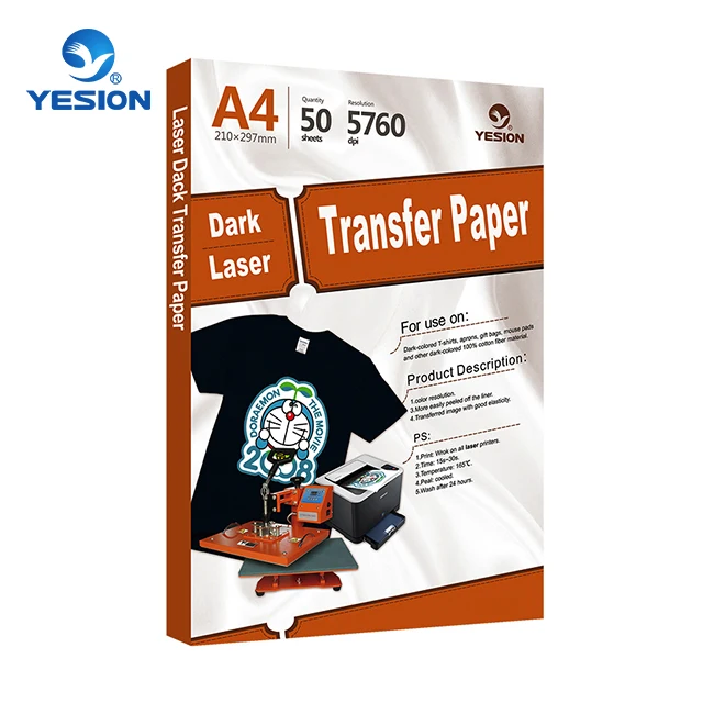 Wholesale A3 A4 Size Laser Transfer Paper Dark Tshirt Transfer Paper