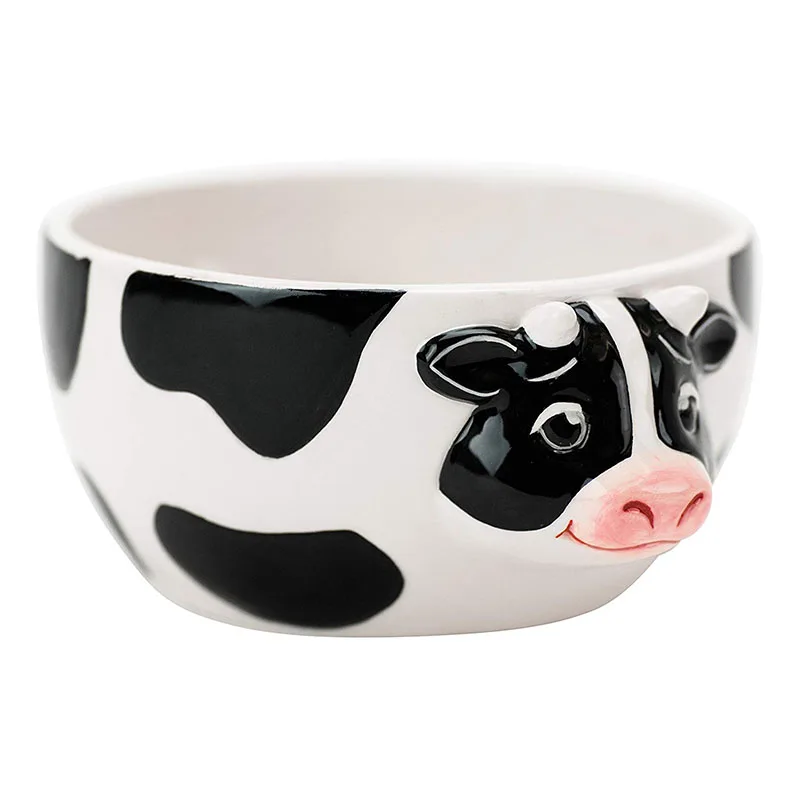 ceramic cow bowl