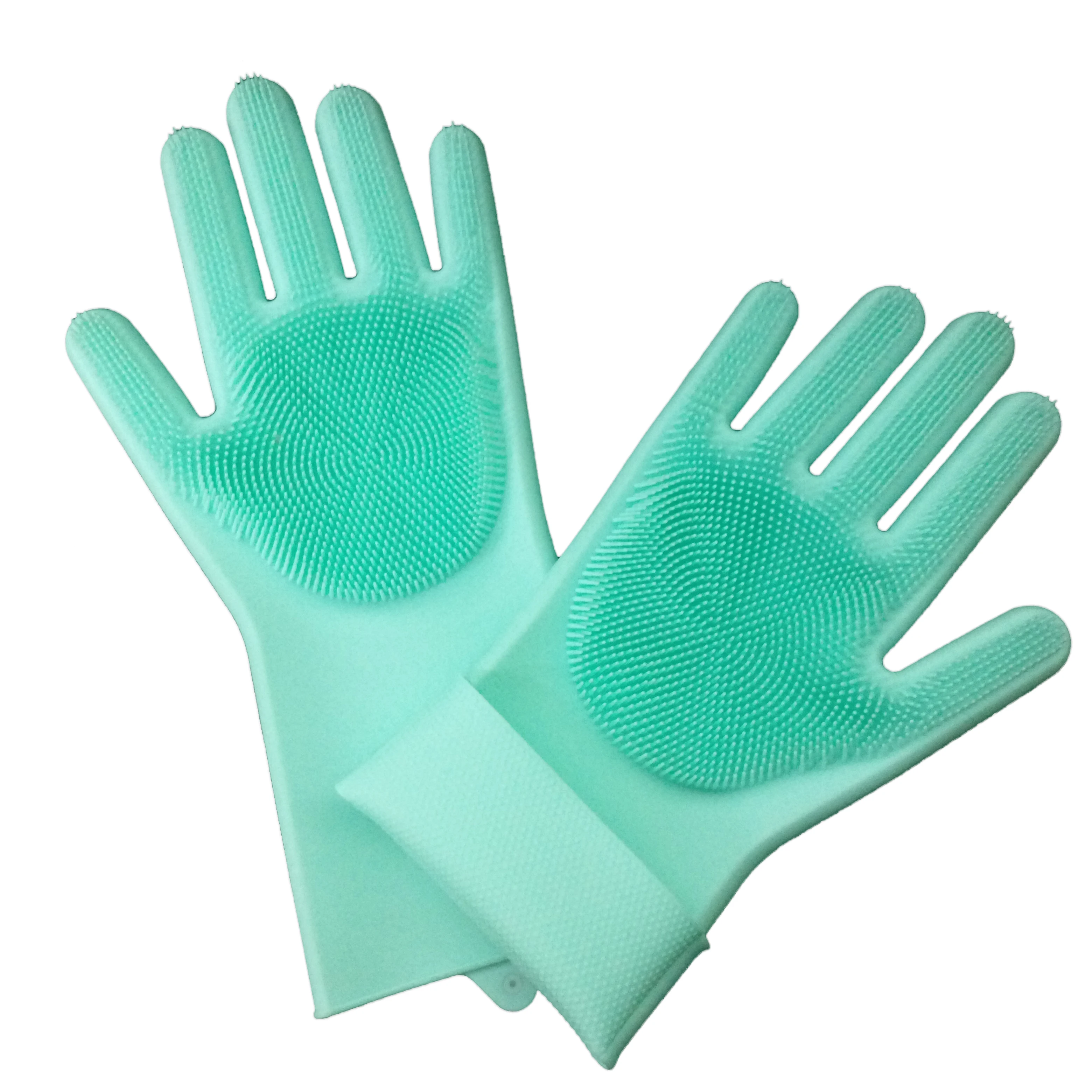 200g Reusable Heat Resistant Silicone Cleaning Dish Washing Glove With  Washing Scrubber