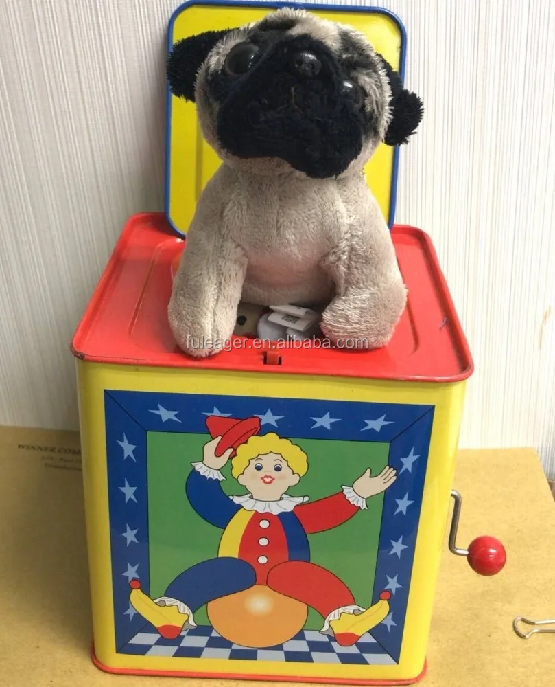 YOUR Toy CHOICE MIP Jack in the Box JITB 2000 ANIMAL FUN Sml Plush DOG Bulldog 