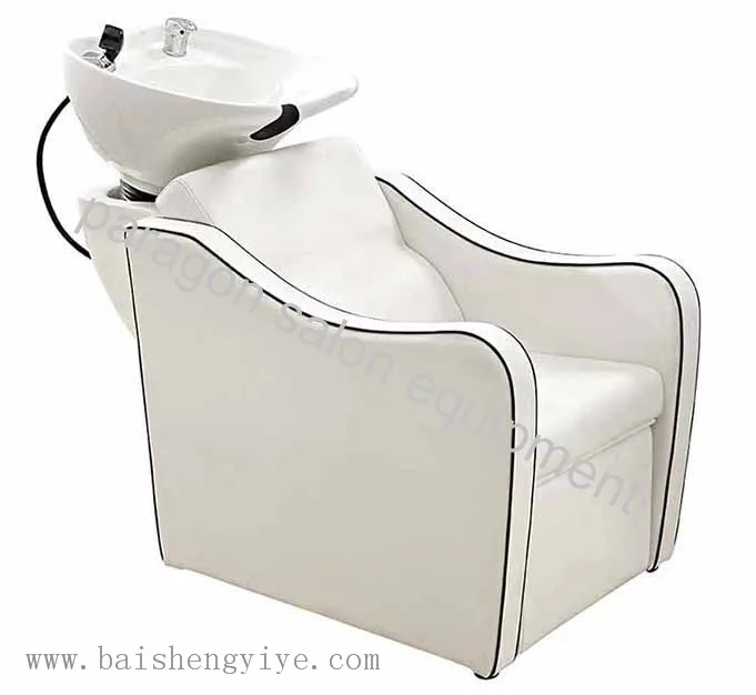 white shampoo bowl and chair