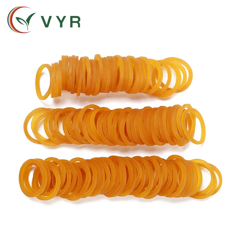 Competitive Price 0.6 Inches in Diameter Thailand Elastic Natural Yellow Rubber Band