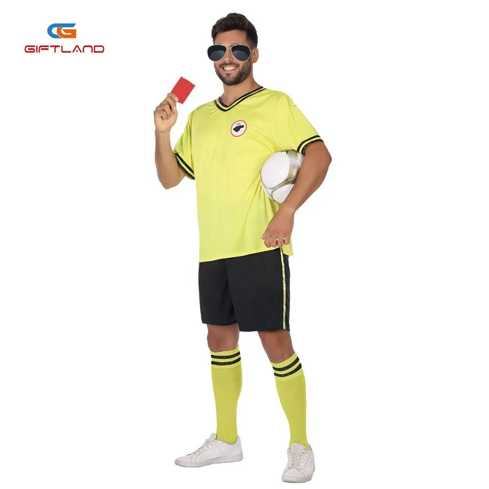 women carnival costume sexy game referee costume sport football role play costume