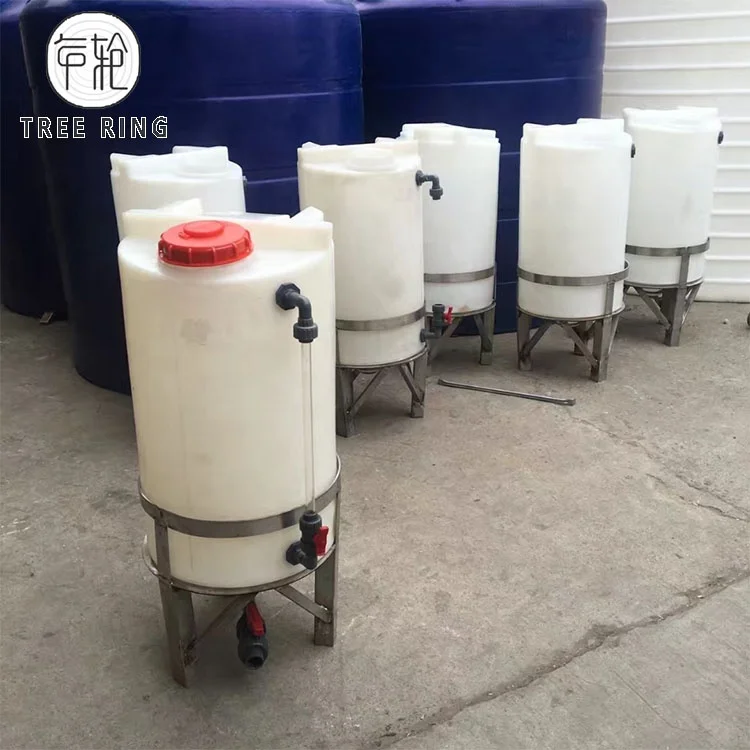 20 галлонов полиэтиленовый натуральный полупрозрачный конический резервуар для воды с выходом для хранения и транспортировки жидкостей