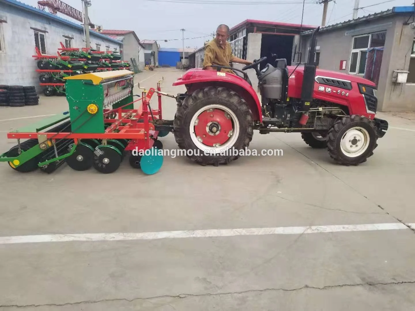 Stepless Speed Change 14 Row Pasure Grass Seeder with Double Disc Seed Drill Machine