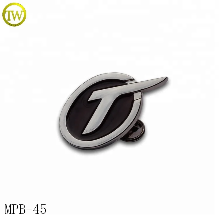 
 Clothing logo badge custom made enamel lapel pin badges with clip pins  <span style=