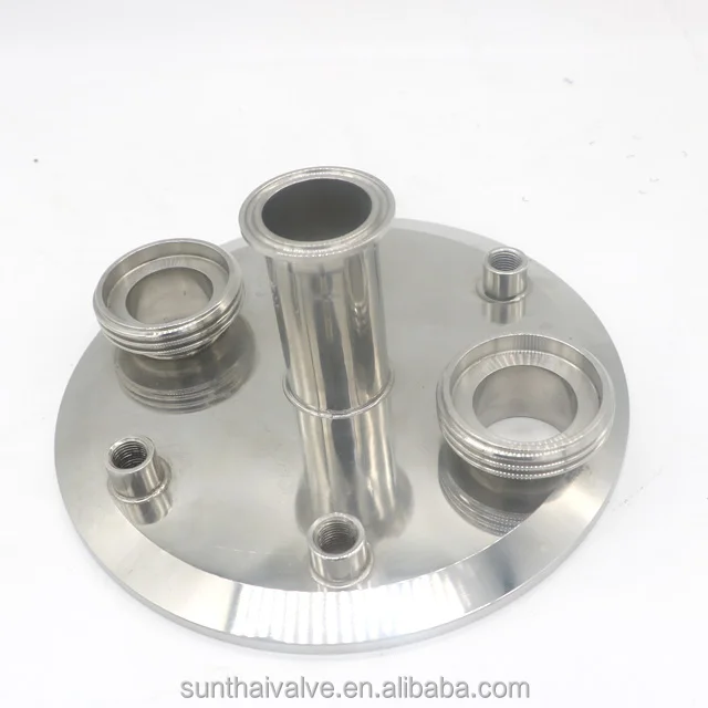 Тройной зажимный колпачок 10 дюймов x (1) 1 5 дюйма (2)1/4 FNPT (2) смотровое стекло типа