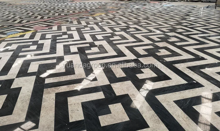 product natural marble mosaic art marble inlay flooring design waterjet medallion mosaic pattern273-7