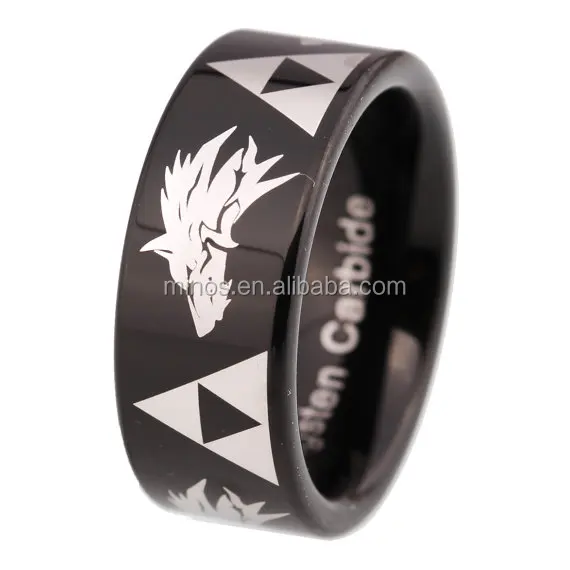 Huitan Legend De Zelda Loup \u0026 Triforce,Bague En Tungstène Noir,Anneau De  Haute Qualité - Buy Bague En Tungstène De Haute Qualité,Vêtements De  Fitness Design,Taille Unique Product on Alibaba.com
