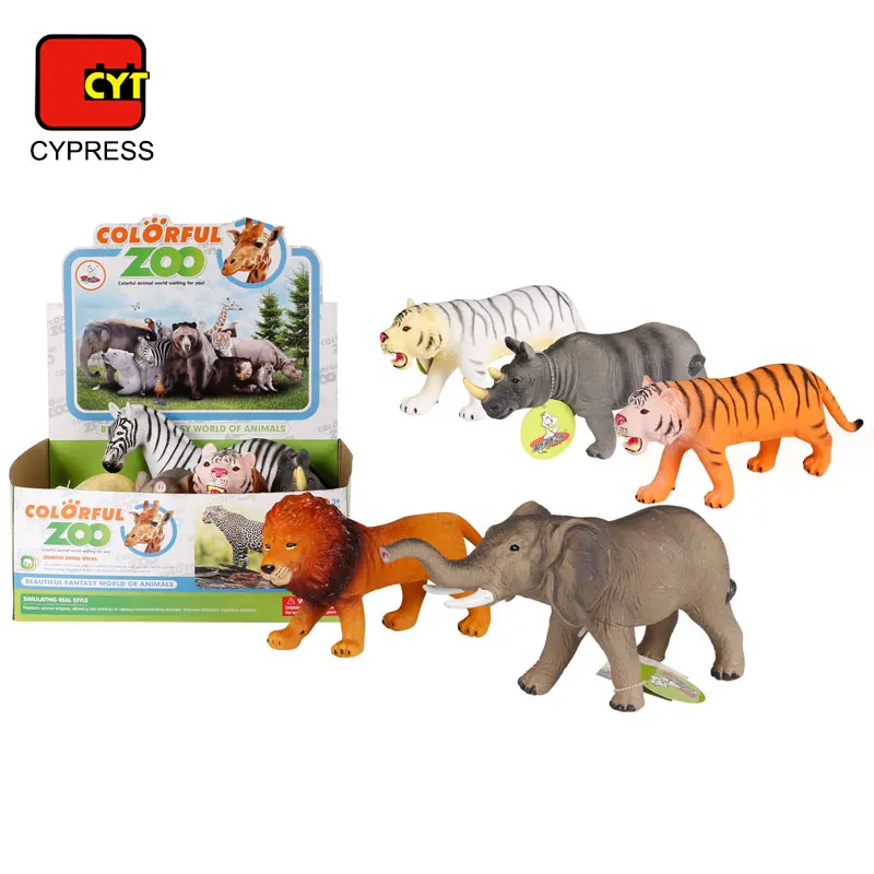 Educational 3d Model Real Looking Zoo Animal Set Toy For Child - Buy ...