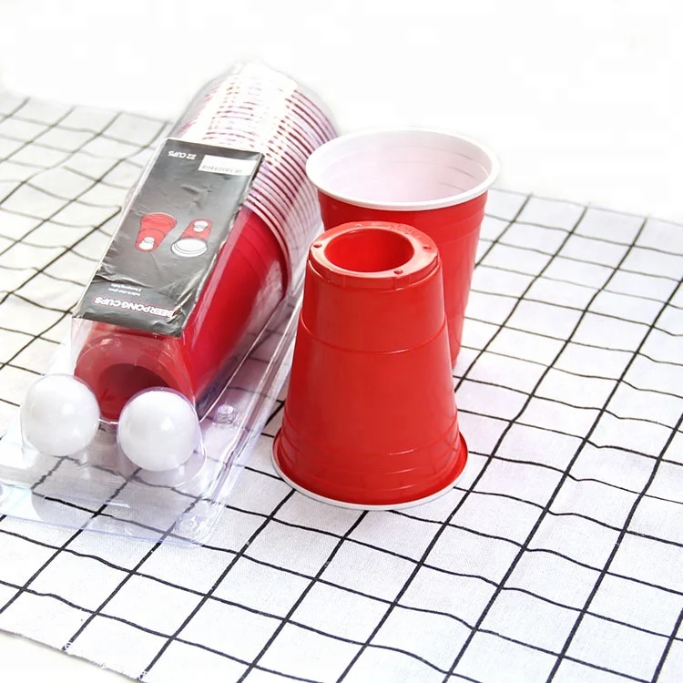 22 чашки + 2 шара, набор стаканчиков для пива и понга, 16 унций, пластиковые стаканчики для пива и понга под заказ для игр