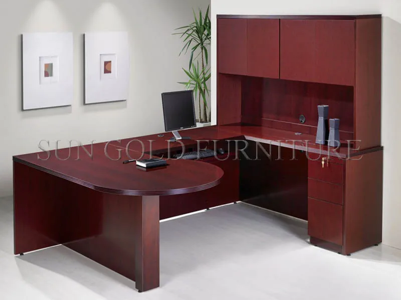 2022 Executive Corner Desk U Shape High Quality Wooden Office Table