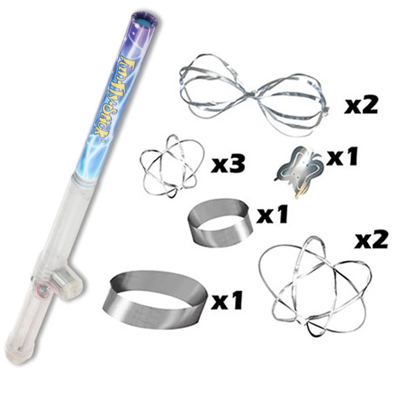 Уникальные игрушки, веселая Летающая палочка, Волшебная левитационная палочка, научный набор, игрушки, электрическая статическая палочка с 10 летающими фигурами