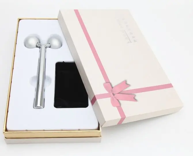 2020 Custom Metal Dual Rollers Jade Facial Face Roller Massager Lift ...