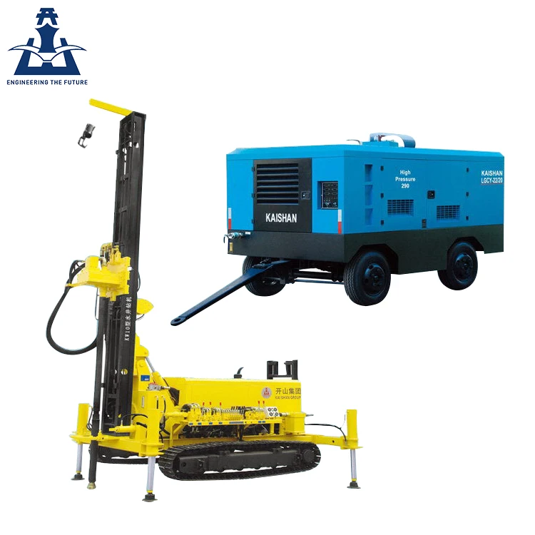 
 KW10 200m Speed water well drilling rig for sale/Diesel Water Well Drilling Machine For track