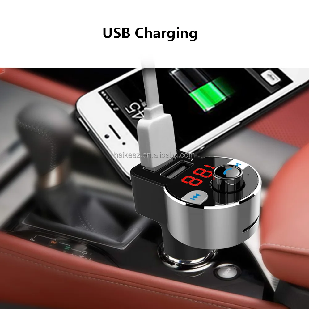 Bluetooth FM Transmitter Wireless Car Radio Audio Adapter MP3 Player Handsfree Car Kit LED Display