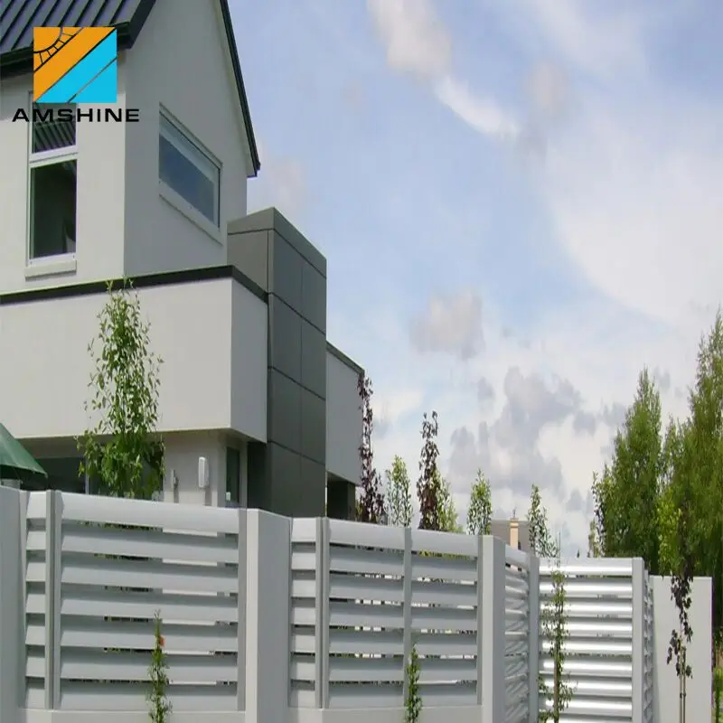 Latest Fashion Useful Main Gate Designs Colors Modern Black Aluminum Gate Horizontal Slats Metal Garden Fence Gate
