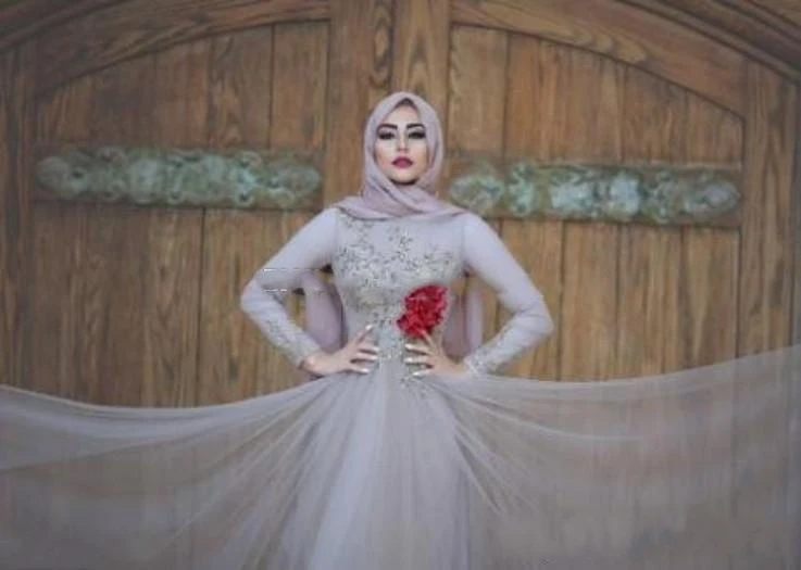 Fashion Muslim Evening Dresses: Custom Made Hijab Formal Gowns, Long  Sleeves A-Line Style for Modest Arabic Prom and Parties.