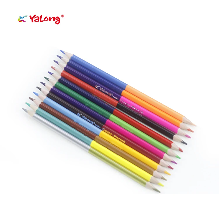 Лидер продаж карандаш с двумя наконечниками 36 цветов Yalong 18 шт. деревянный индивидуальным логотипом двойные цвета