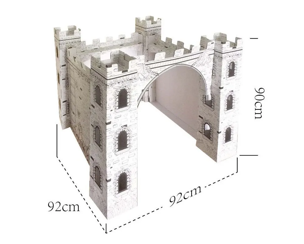 DIY Christmas 3D Playhouse Easily Foldable for Storage Kids' Coloring House  fortress Family Activities Coloring Your Own Crafts（6ML） 