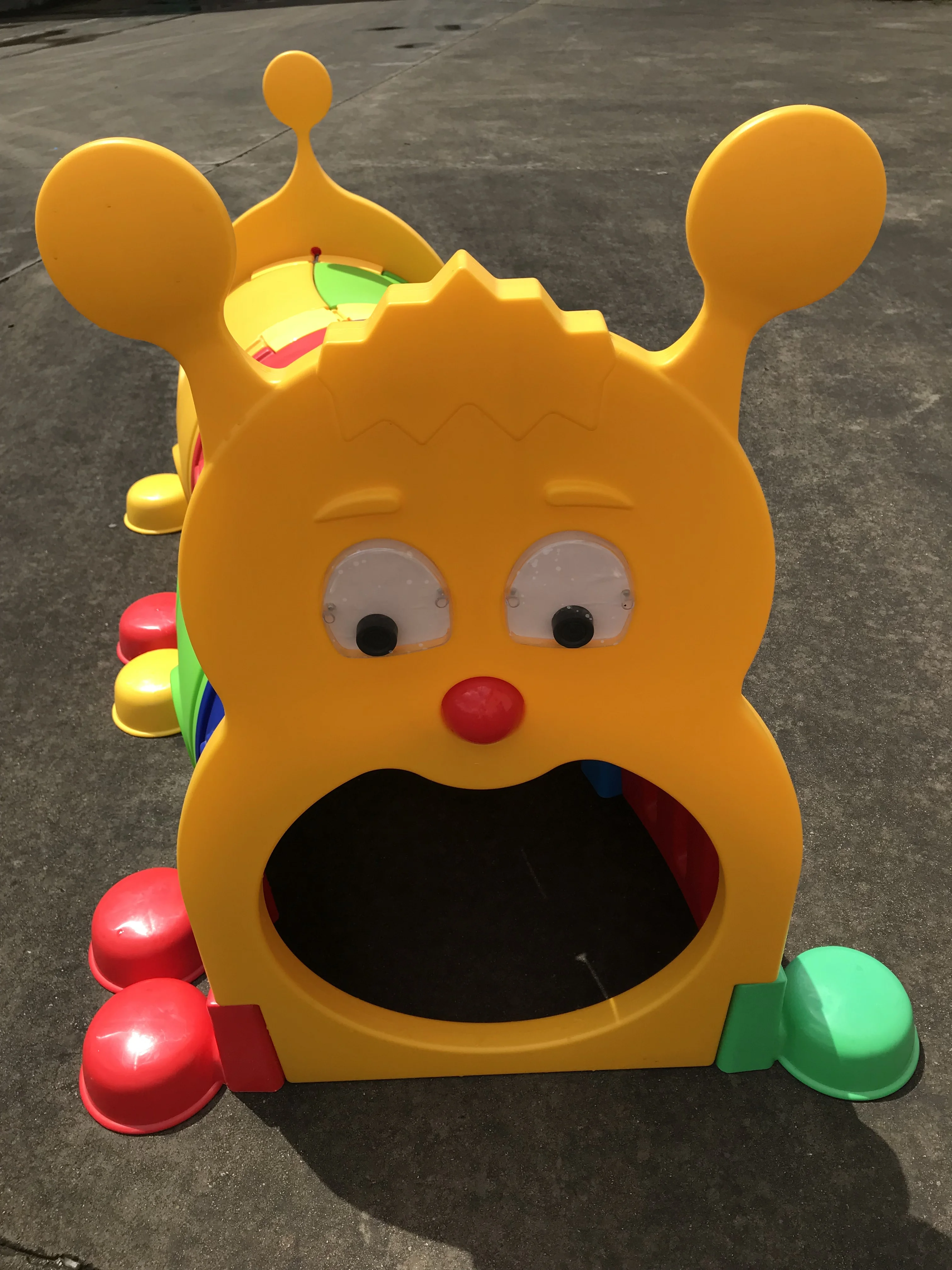 YF-06001A от производителя для детей для ношения в помещении, оборудование для игровых площадок гусеницы ползать туннель, бело-серые туннель, флисовая верхняя одежда для детей, игровой туннель