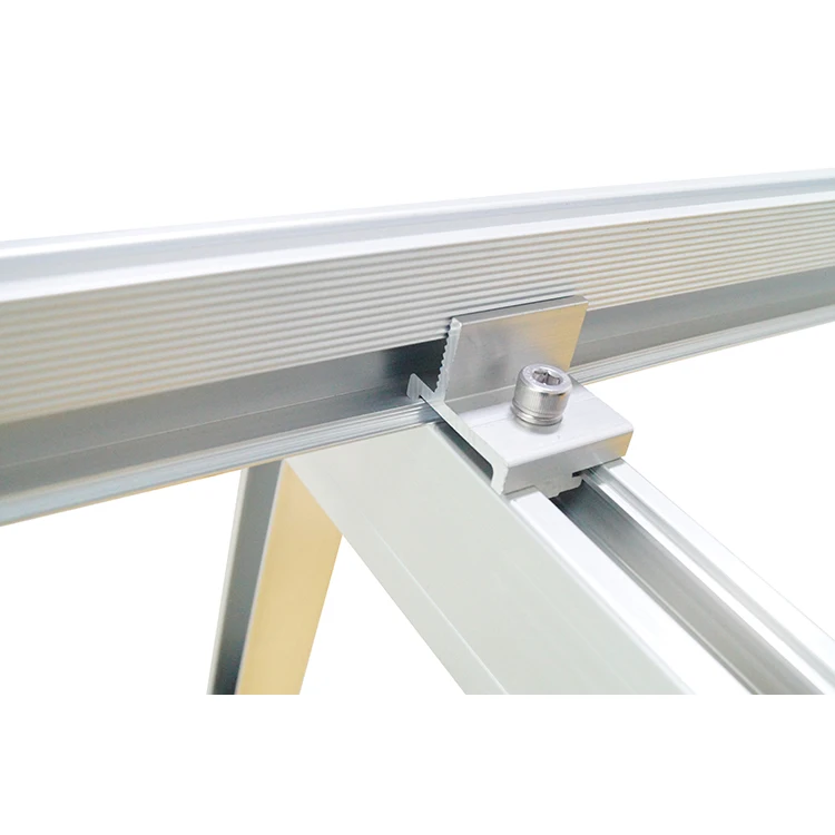 Solar Panels Mounting Rail PV Structures Concrete Base Flat Roof Solar Mount