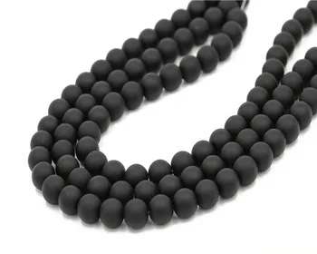 Fashion natural stone beads black matte onyx beads 4mm 6mm 8mm 10mm 12mm matte onyx loose beads wholesale