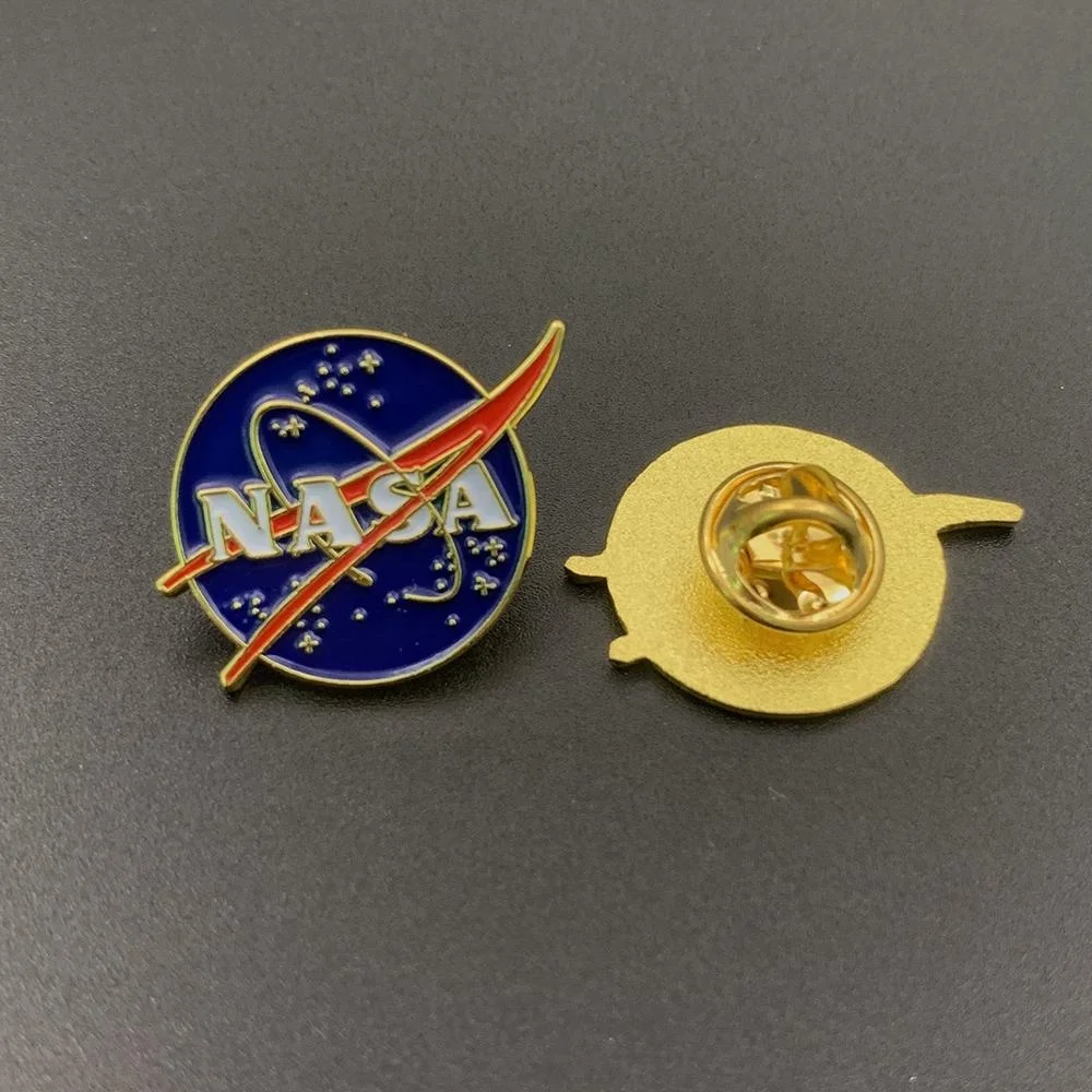 
НАСА рекламная дешевая эмалированная заколка для лацкана на заказ 