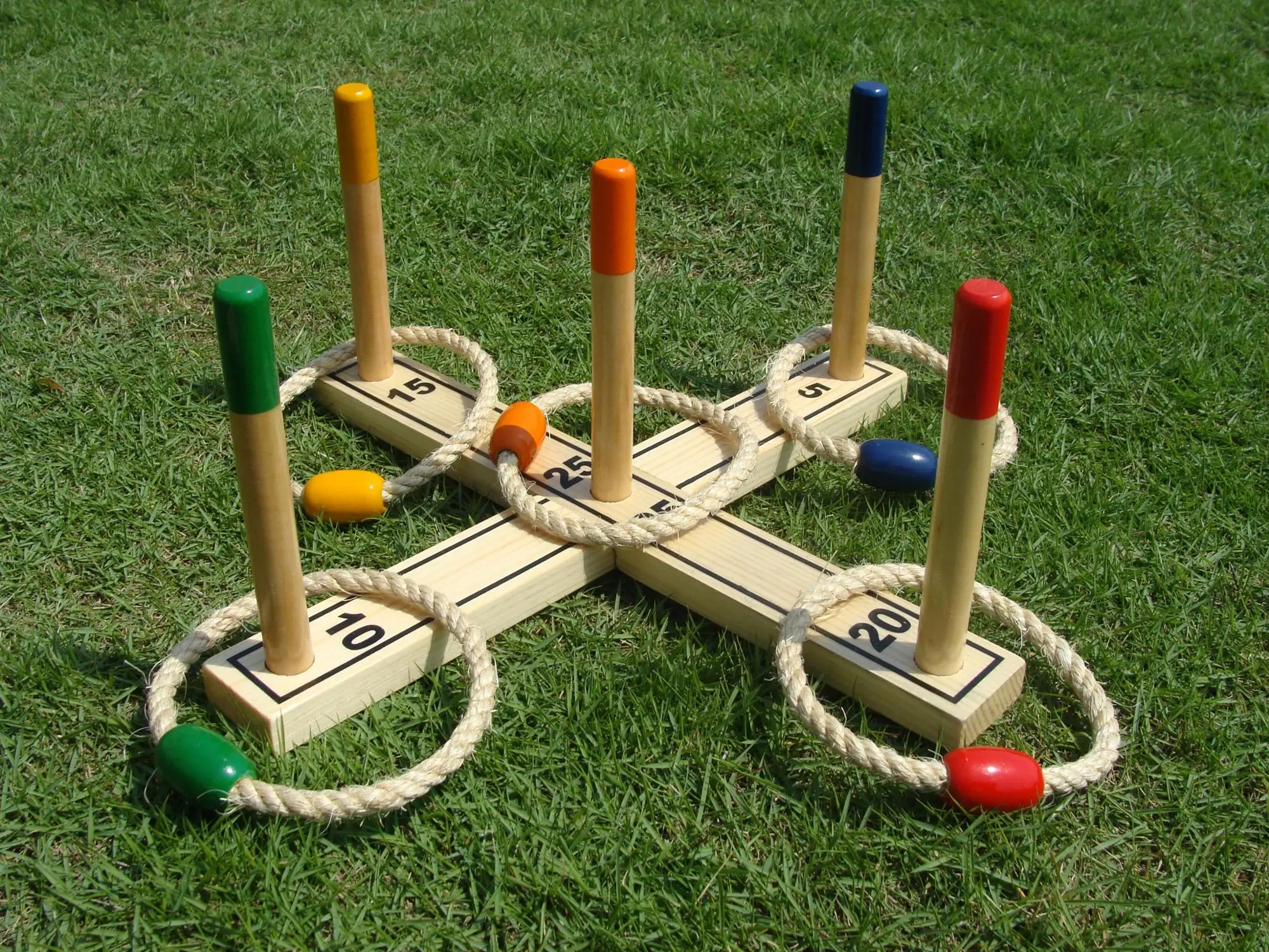 Wooden Ring Toss Quoits Game Set Indoor Outdoor Games Quoits Sets For ...