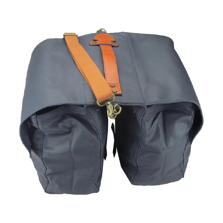 waxed canvas bike panniers