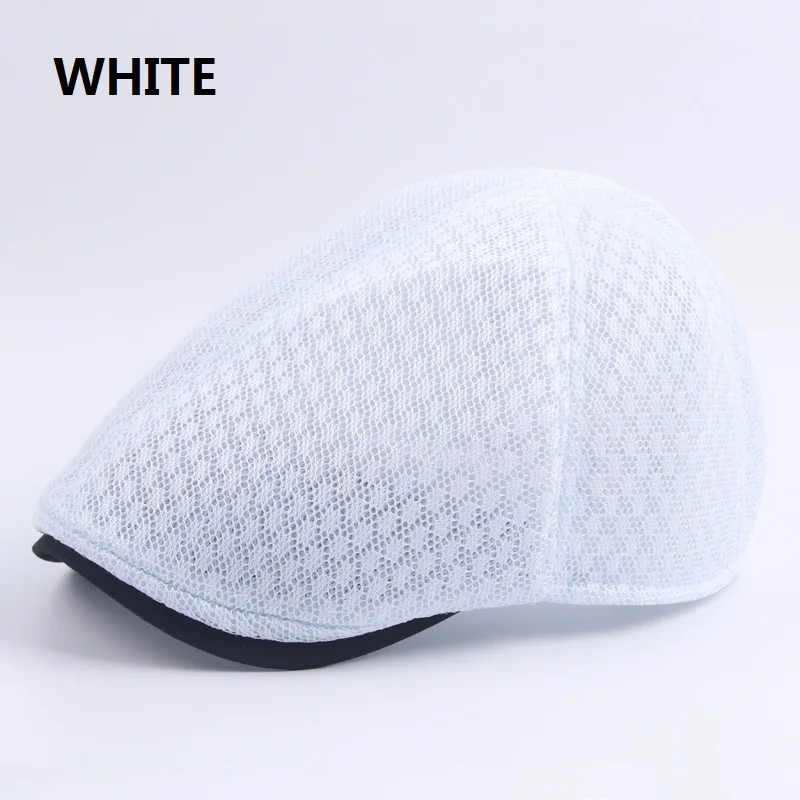 Wholesale Breathable Net Mesh Spring Summer Flat Ivy Cap for Men