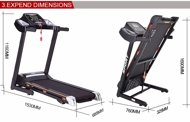LIJIUJIA Fast Track Exercise Machine Multi Gym Home Treadmill Machine Sporting Goods
