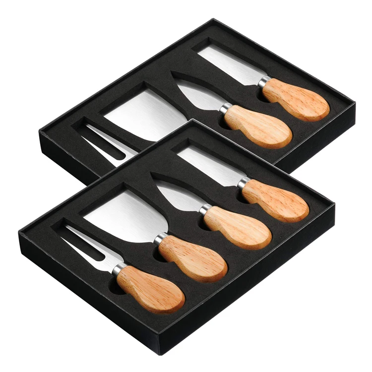 EQLEF Coltello Formaggio taglierina per affettatrice di Formaggi in Acciaio Inossidabile Simpatico Cartone Animato con forchetta da Cucchiaio Set di 5 Set di coltelli 