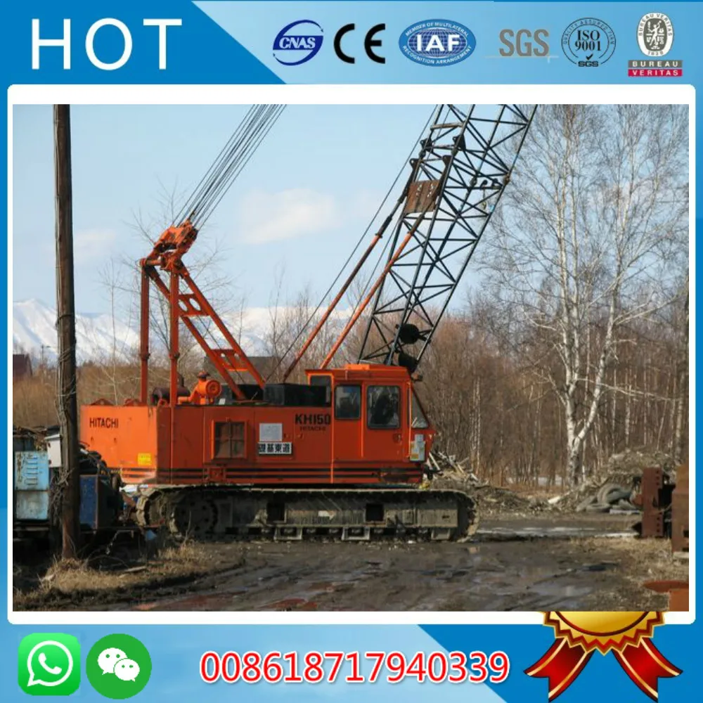 Бывший в употреблении гусеничный кран Hitachi KH150, дешевый японский гусеничный кран 40 тонн 50 тонн для продажи