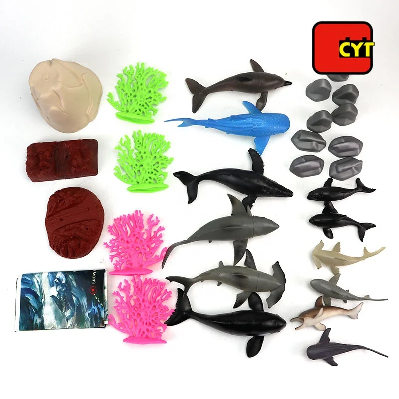 Simulation Deep Sea World Toys Plastic Ocean Animals for Kids
