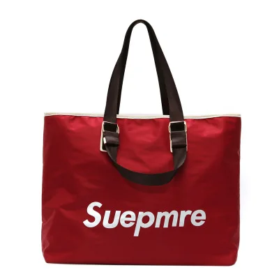 supreme red tote bolsa