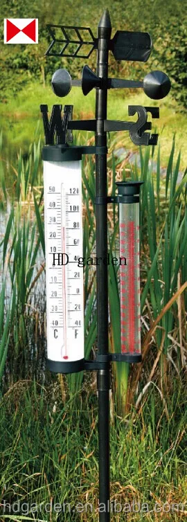 Weather Station Rain Gauge and Thermometer - China Garden Outdoor Whether  Station and Garden Weather Station price