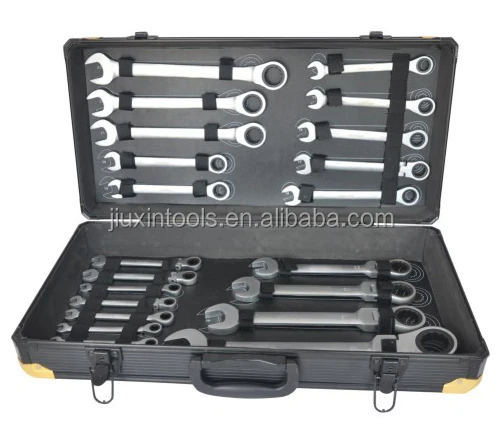 22pcs Gear Spanner Set Chrome Vanadium Steel Rachet Wrench