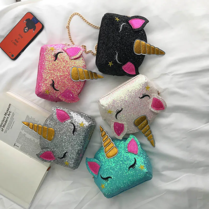unicorn glitter bolsa