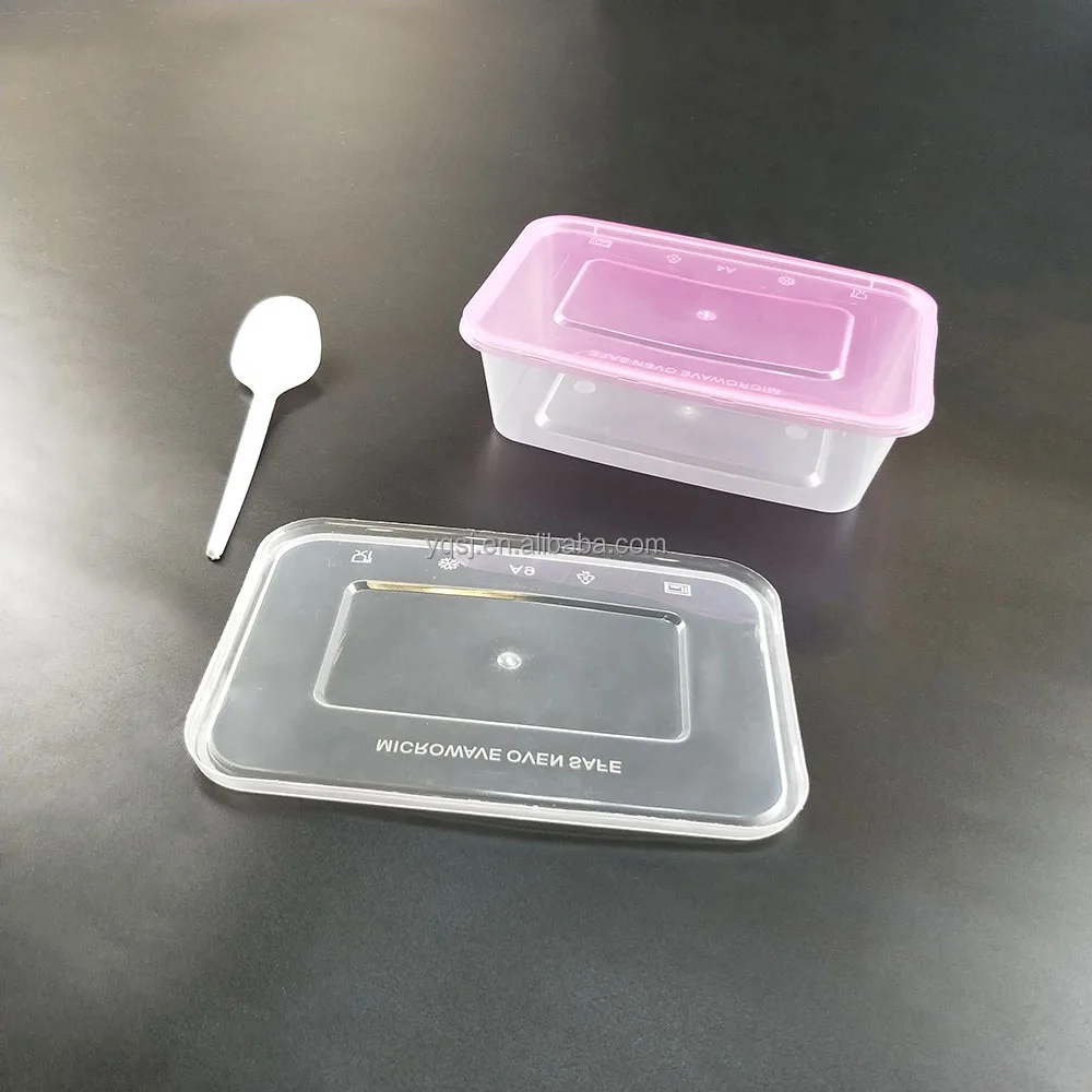 Buy Wholesale China 650ml Injection Plastic Packaging Rectangle Take Away  Disposable Plastic Container For Food & Disposable Plastic Container at USD  0.08