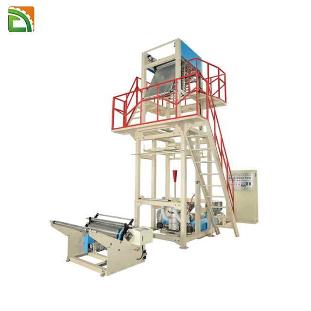 3 Layer Mini Stretch HDPE LDPE PP Film Extruder Agriculture Polyethylene ABA Plastic Blowing Machine