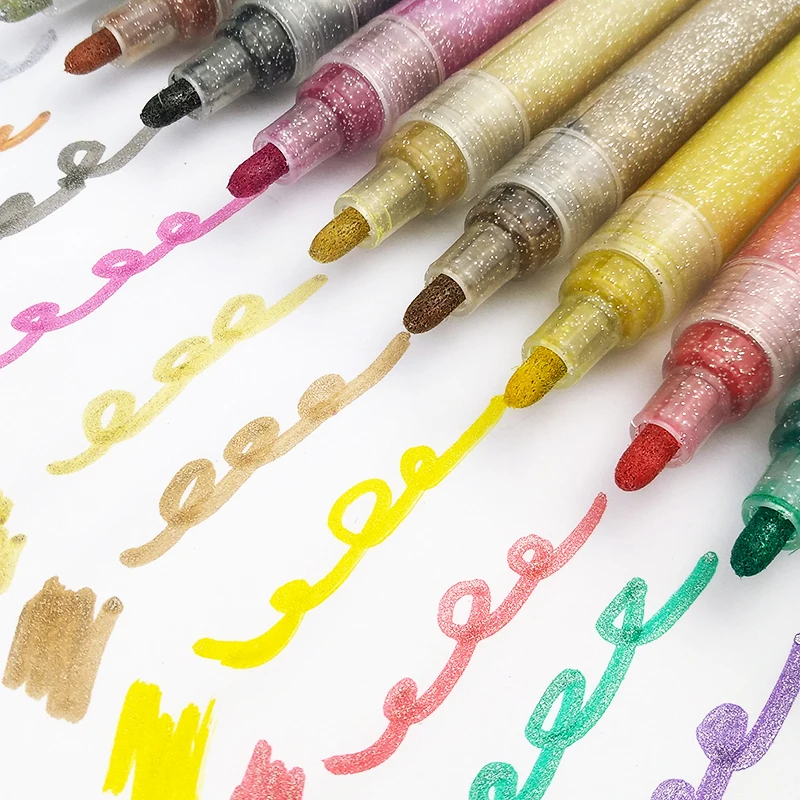 Waterproof Glitter Marker Pen Set for Art Supplies