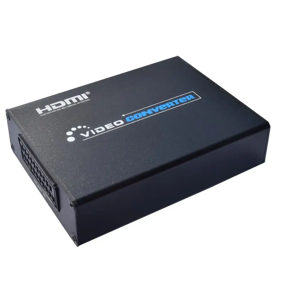 SCART+HDMI To HDMI HD Video Converter Box 720P 1080P 3.5mm Audio Out B2SA 