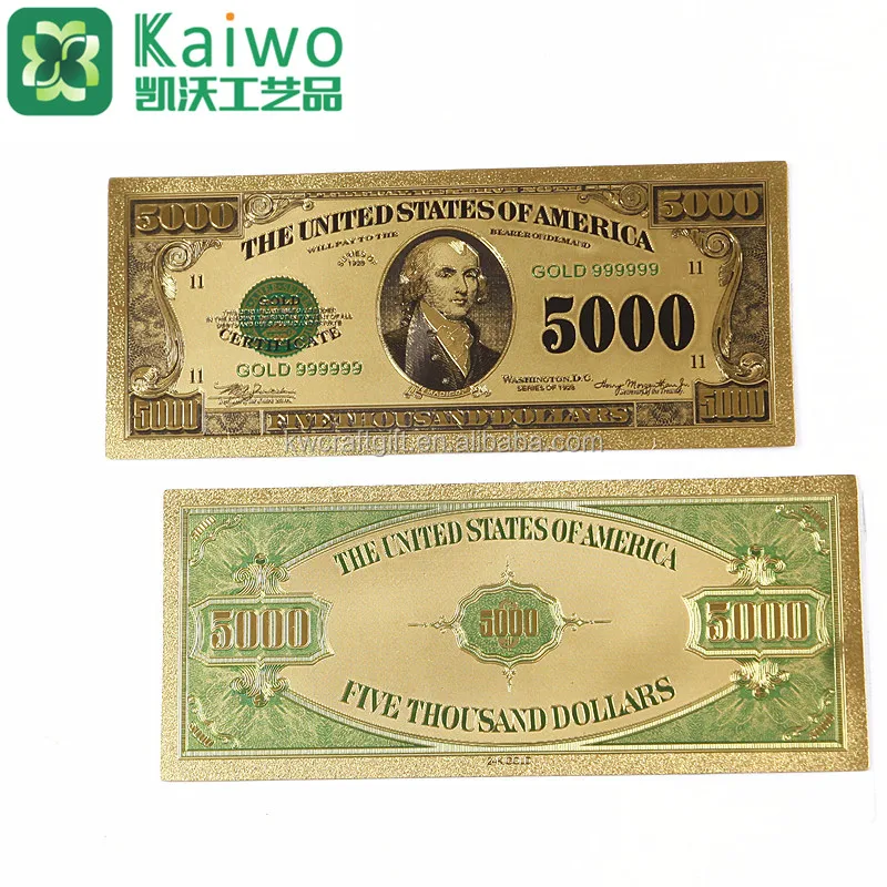 Statue of Liberty Image One Million Dollars Bill US $ Gold Money Banknote