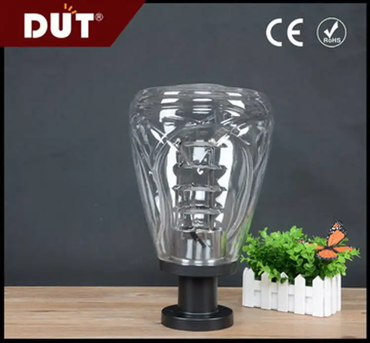 
made in china special blow molded hardly breakable post light for outdoor garden 