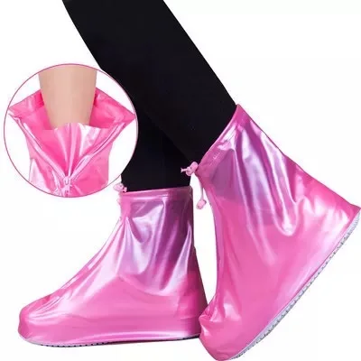 Reusable Shoe Covers Flat Waterproof Overshoes Anti-slip Rain Boot Gear Unisex 